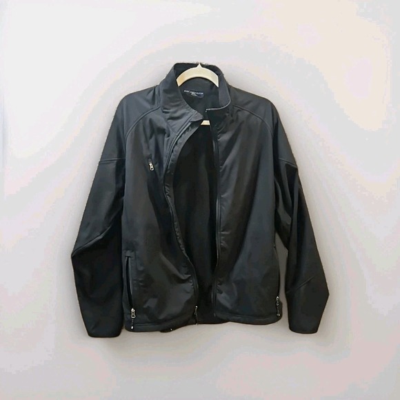 Port Authority Jackets & Blazers - Port Authority Black Fleece Lined Jacket Work Active Outdoor Zipper Pockets #458